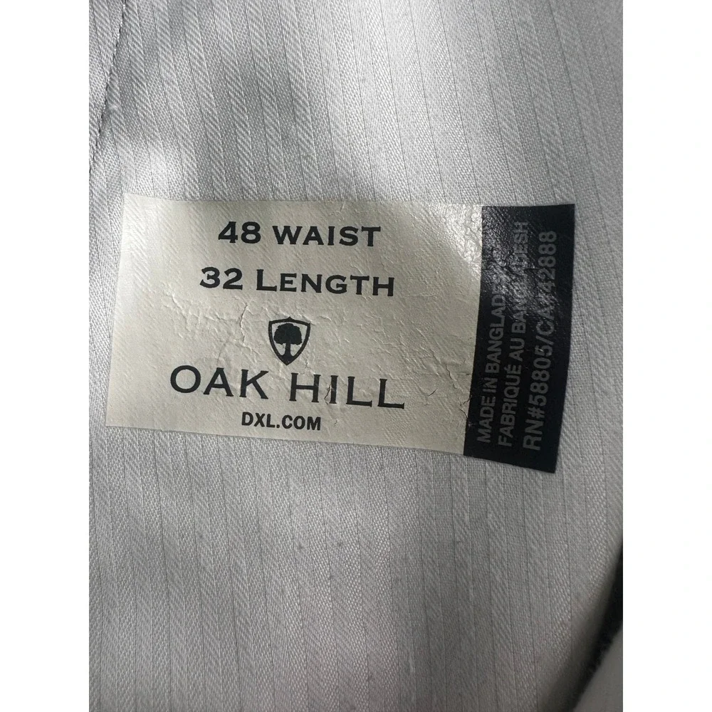 Oak Hill Premium Pant Mens 48x32 Tan Pleated Chino Khaki Trousers Stretch
